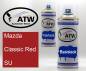 Preview: Mazda, Classic Red, SU: 400ml Sprühdose + 400ml Klarlack - Set, von ATW Autoteile West.